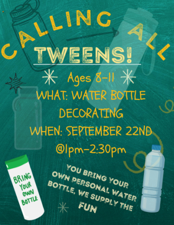 Tween Program: Water Bottle Decorating