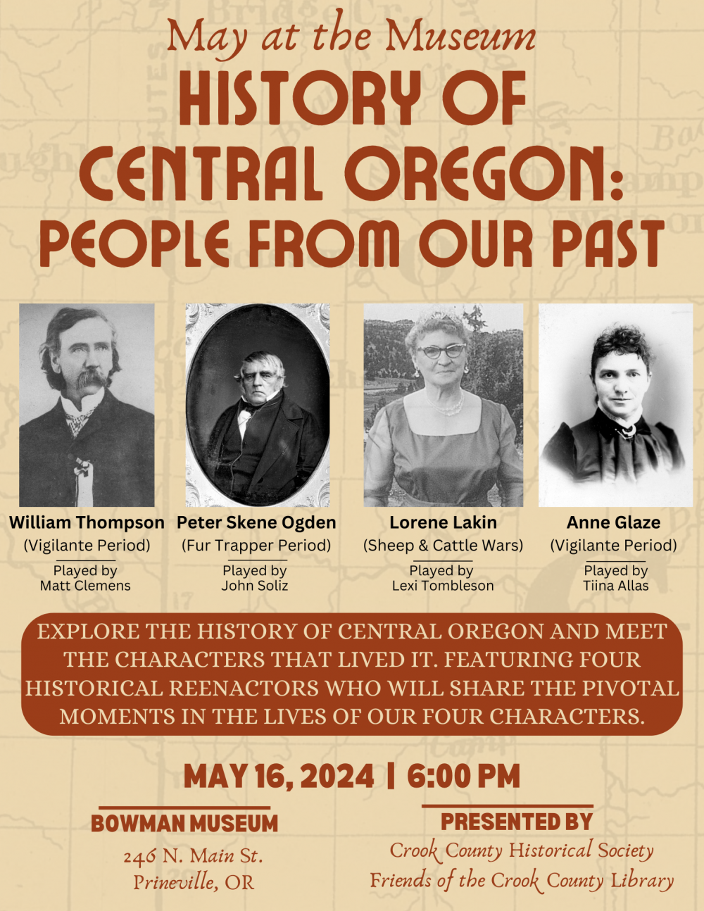 History Of Central Oregon: People From Our Past (at Bowman Museum ...